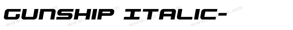 Gunship Italic字体转换